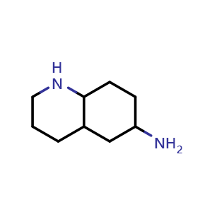 Chemical structure of decahydroquinolin-6-amine , CAS 1354961-69-5, AChemBlock Q59515