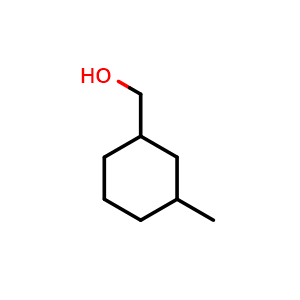 Chemical structure of (3-methylcyclohexyl)methanol , CAS 53018-27-2, AChemBlock Q59549