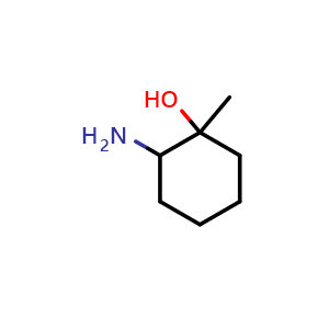 Chemical structure of 2-amino-1-methylcyclohexan-1-ol , CAS 90048-28-5, AChemBlock Q59554