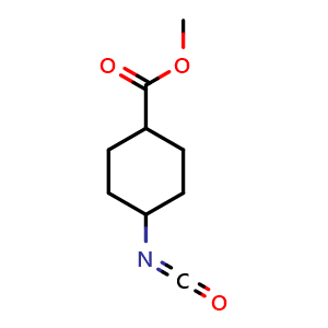 Chemical structure of methyl 4-isocyanatocyclohexane-1-carboxylate , CAS 1486470-18-1, AChemBlock Q59567