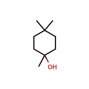 Chemical structure of 1,4,4-trimethylcyclohexan-1-ol , CAS 5364-87-4, AChemBlock Q59593
