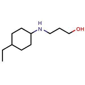 Chemical structure of 3-((4-ethylcyclohexyl)amino)propan-1-ol , CAS 1042551-60-9, AChemBlock Q59625