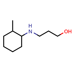 Chemical structure of 3-((2-methylcyclohexyl)amino)propan-1-ol , CAS 1024247-39-9, AChemBlock Q59627