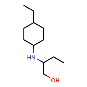 Chemical structure of 2-((4-ethylcyclohexyl)amino)butan-1-ol , CAS 1152688-02-2, AChemBlock Q59635