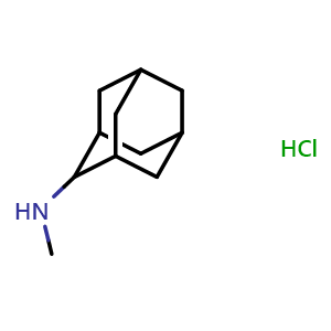Chemical structure of N-methyladamantan-2-amine hydrochloride , CAS 10523-69-0, AChemBlock Q59664