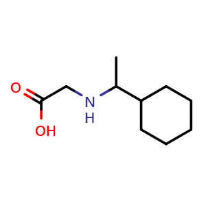 Chemical structure of (1-cyclohexylethyl)glycine , CAS 1157768-34-7, AChemBlock Q59738