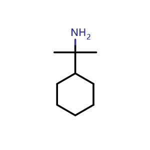 Chemical structure of 2-cyclohexylpropan-2-amine , CAS 19072-67-4, AChemBlock Q59747