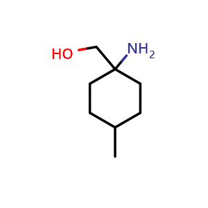 Chemical structure of (1-amino-4-methylcyclohexyl)methanol , CAS 1178401-02-9, AChemBlock Q59768