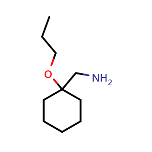 Chemical structure of (1-propoxycyclohexyl)methanamine , CAS 1251089-91-4, AChemBlock Q59804