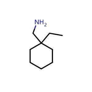 Chemical structure of (1-ethylcyclohexyl)methanamine , CAS 143689-16-1, AChemBlock Q59827