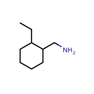 Chemical structure of (2-ethylcyclohexyl)methanamine , CAS 223747-29-3, AChemBlock Q59835