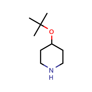 Chemical structure of 4-(tert-butoxy)piperidine , CAS 178312-67-9, AChemBlock Q59865