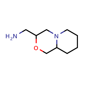 Chemical structure of (octahydropyrido[2,1-c][1,4]oxazin-3-yl)methanamine , CAS 141815-05-6, AChemBlock Q59917