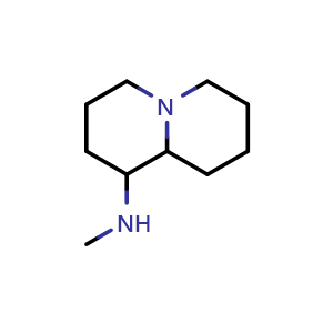 Chemical structure of N-methyloctahydro-2H-quinolizin-1-amine , CAS 1423030-94-7, AChemBlock Q59922