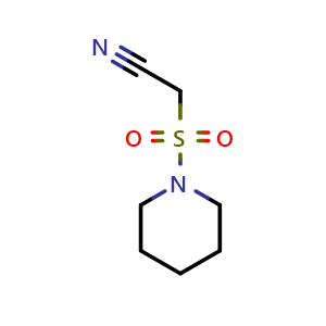 Chemical structure of 2-(piperidin-1-ylsulfonyl)acetonitrile , CAS 926253-31-8, AChemBlock Q60019
