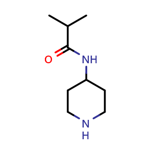 Chemical structure of N-(piperidin-4-yl)isobutyramide , CAS 78555-37-0, AChemBlock Q60025