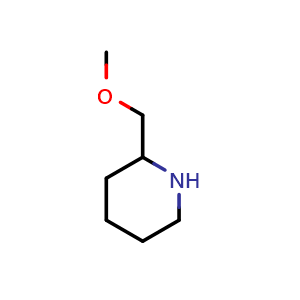 Chemical structure of 2-(methoxymethyl)piperidine , CAS 104678-13-9, AChemBlock Q60043