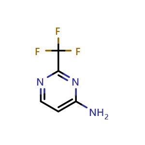 Chemical structure of 2-(trifluoromethyl)pyrimidin-4-amine , CAS 672-42-4, AChemBlock Q60080