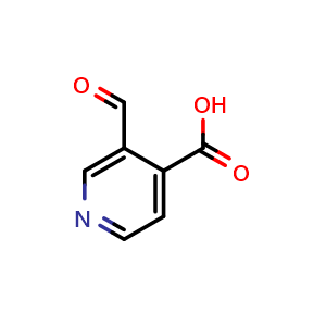 Chemical structure of 3-formylisonicotinic acid , CAS 1934614-65-9, AChemBlock Q60210