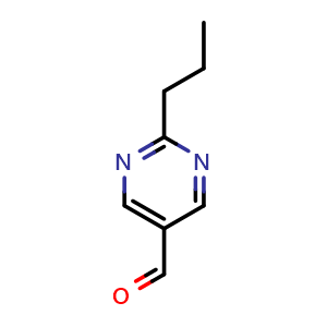 Chemical structure of 2-propylpyrimidine-5-carbaldehyde , CAS 876890-38-9, AChemBlock Q60224