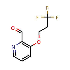 Chemical structure of 3-(3,3,3-trifluoropropoxy)picolinaldehyde , CAS 1713160-17-8, AChemBlock Q60239