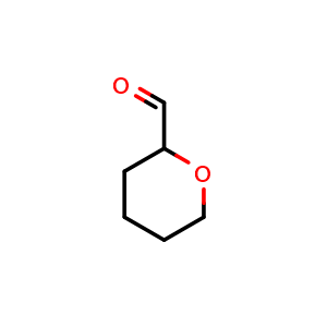 Chemical structure of tetrahydro-2H-pyran-2-carbaldehyde , CAS 19611-45-1, AChemBlock Q60246