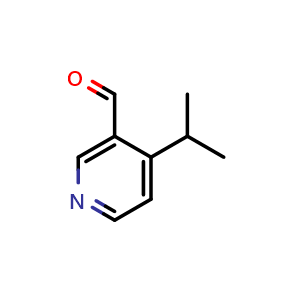 Chemical structure of 4-Isopropylnicotinaldehyde , CAS 90732-15-3, AChemBlock Q60343