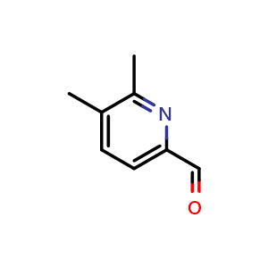 Chemical structure of 5,6-dimethylpicolinaldehyde , CAS 1211587-65-3, AChemBlock Q60347