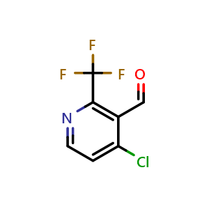 Chemical structure of 4-chloro-2-(trifluoromethyl)nicotinaldehyde , CAS 1211583-98-0, AChemBlock Q60348