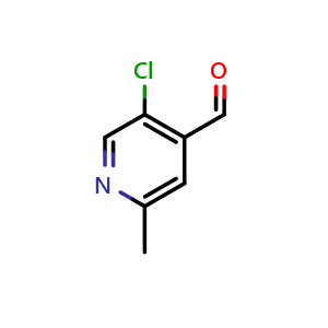 Chemical structure of 5-chloro-2-methylisonicotinaldehyde , CAS 1060810-02-7, AChemBlock Q60367