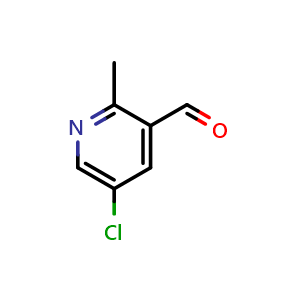 Chemical structure of 5-chloro-2-methylnicotinaldehyde , CAS 1060814-56-3, AChemBlock Q60371