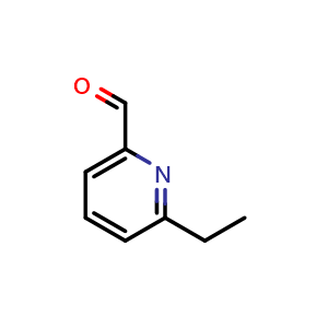 Chemical structure of 6-ethylpicolinaldehyde , CAS 153646-82-3, AChemBlock Q60374