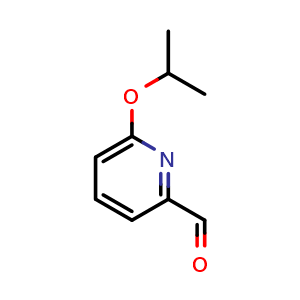Chemical structure of 6-isopropoxypicolinaldehyde , CAS 350697-31-3, AChemBlock Q60375