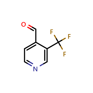 Chemical structure of 3-(trifluoromethyl)isonicotinaldehyde , CAS 1060801-92-4, AChemBlock Q60377