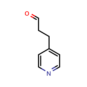 Chemical structure of 3-(pyridin-4-yl)propanal , CAS 120690-80-4, AChemBlock Q60378