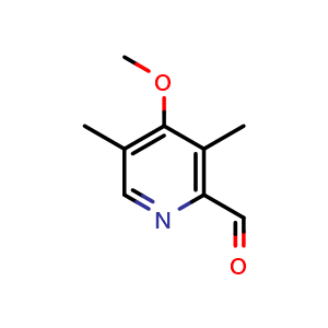 Chemical structure of 4-methoxy-3,5-dimethylpicolinaldehyde , CAS 110464-72-7, AChemBlock Q60399