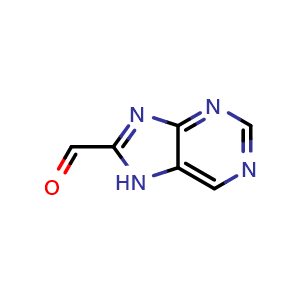 Chemical structure of 7H-purine-8-carbaldehyde , CAS 56805-26-6, AChemBlock Q60403