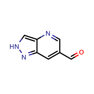 Chemical structure of 2H-pyrazolo[4,3-b]pyridine-6-carbaldehyde , CAS 1256836-61-9, AChemBlock Q60404