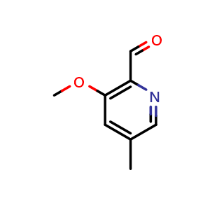 Chemical structure of 3-methoxy-5-methylpicolinaldehyde , CAS 1211528-72-1, AChemBlock Q60406