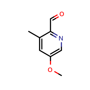 Chemical structure of 5-methoxy-3-methylpicolinaldehyde , CAS 1256813-09-8, AChemBlock Q60407