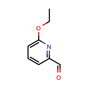 Chemical structure of 6-ethoxypicolinaldehyde , CAS 85259-47-8, AChemBlock Q60428