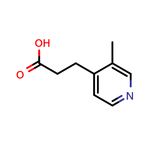 Chemical structure of 3-(3-methylpyridin-4-yl)propanoic acid , CAS 1083245-64-0, AChemBlock Q60512