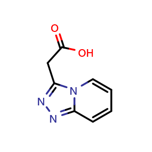 Chemical structure of 2-([1,2,4]triazolo[4,3-a]pyridin-3-yl)acetic acid , CAS 933705-46-5, AChemBlock Q60608
