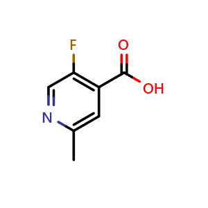 Chemical structure of 5-fluoro-2-methylisonicotinic acid , CAS 885588-17-0, AChemBlock Q60686