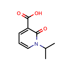 Chemical structure of 1-isopropyl-2-oxo-1,2-dihydropyridine-3-carboxylic acid , CAS 66158-30-3, AChemBlock Q60692
