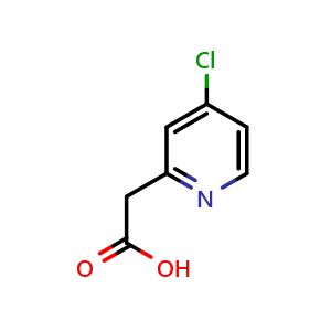 Chemical structure of 2-(4-chloropyridin-2-yl)acetic acid , CAS 1000567-55-4, AChemBlock Q60753