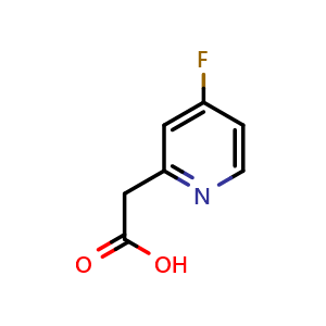 Chemical structure of 2-(4-fluoropyridin-2-yl)acetic acid , CAS 1000530-31-3, AChemBlock Q60777