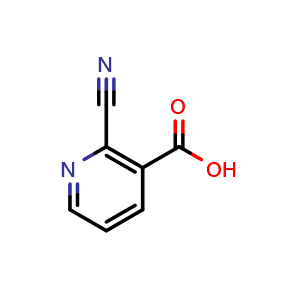 Chemical structure of 2-cyanonicotinic acid , CAS 73112-09-1, AChemBlock Q60785