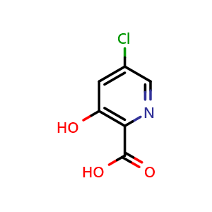 Chemical structure of 5-chloro-3-hydroxypicolinic acid , CAS 1211515-34-2, AChemBlock Q60786
