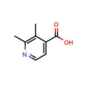 Chemical structure of 2,3-dimethylisonicotinic acid , CAS 4328-85-2, AChemBlock Q60787